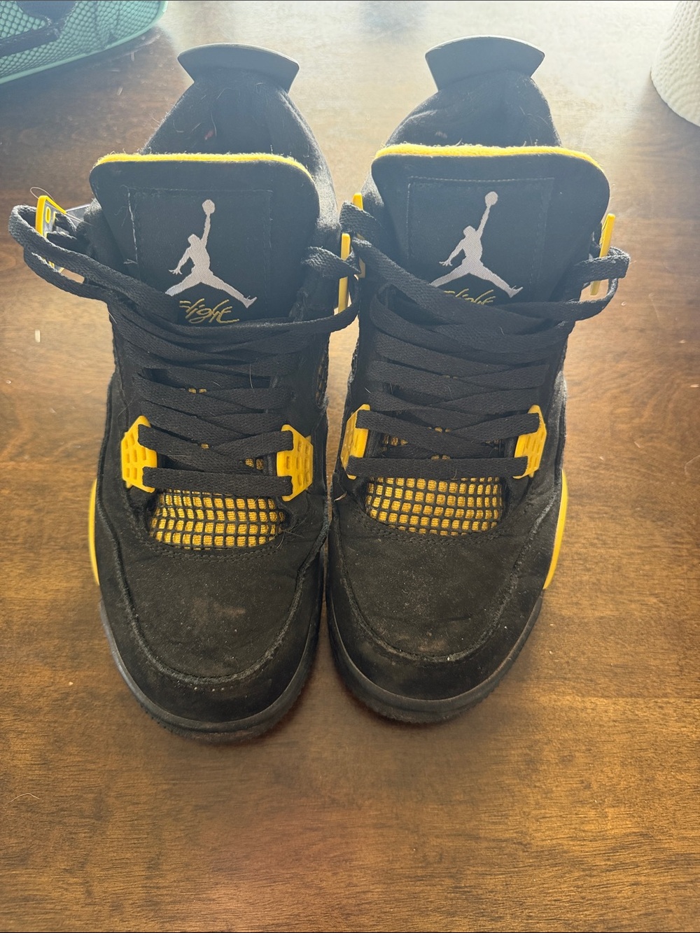 Jordan Retro Black and Yellow Men's Basketball Sneakers